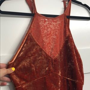 Crushed Velvet Sheer Detail bodycon Nwot